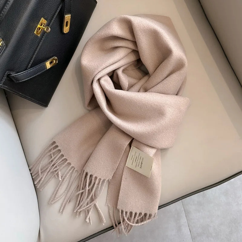 Winter Narrow Scarf 28 Color 100% Wool Scarf Hot Selling Solid Color Scarf Men's and Women's Universal Warm and Cold proof Scarf Quick Pick Grocers